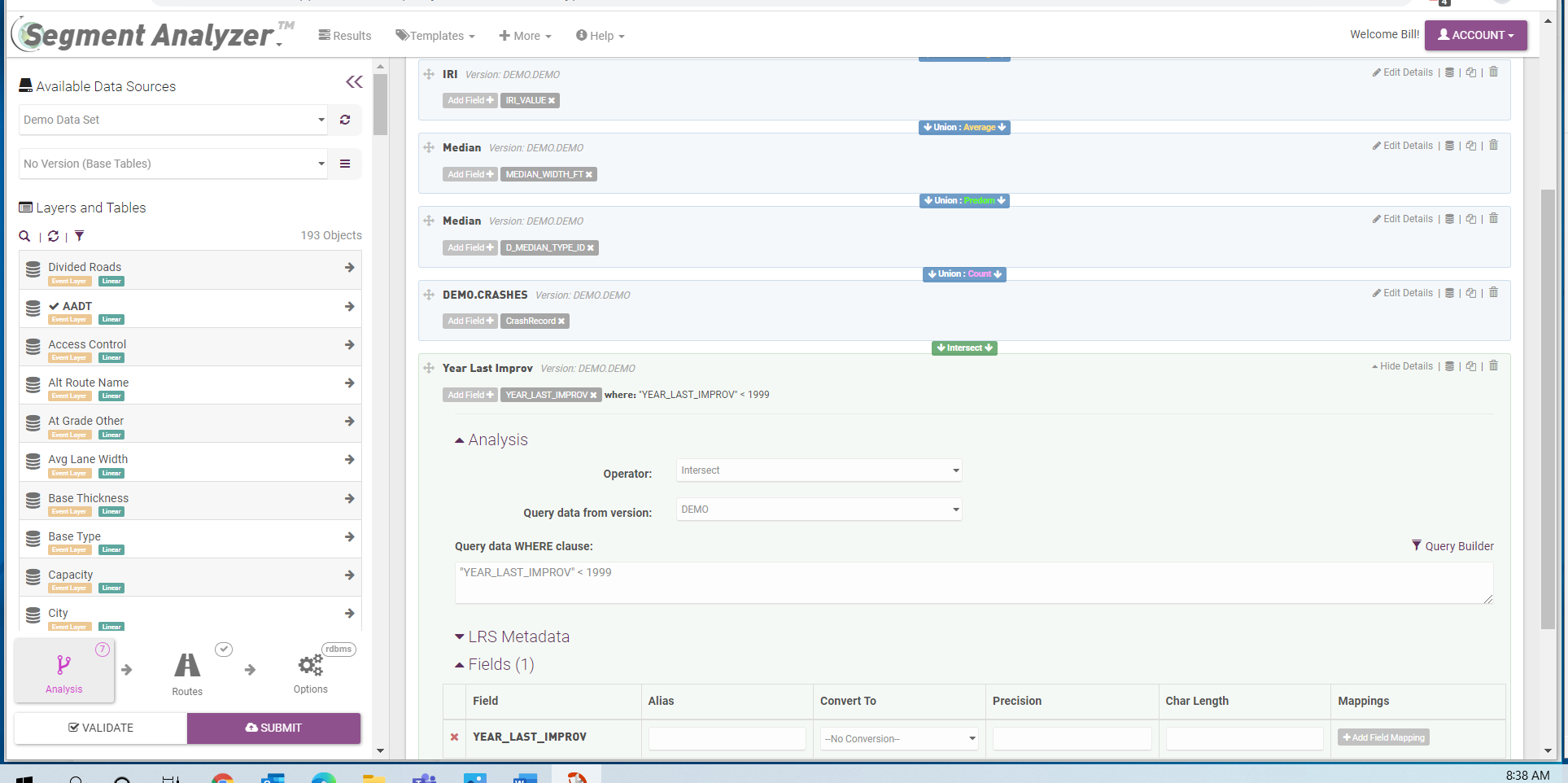 Query overlay interface in Segment Analyzer