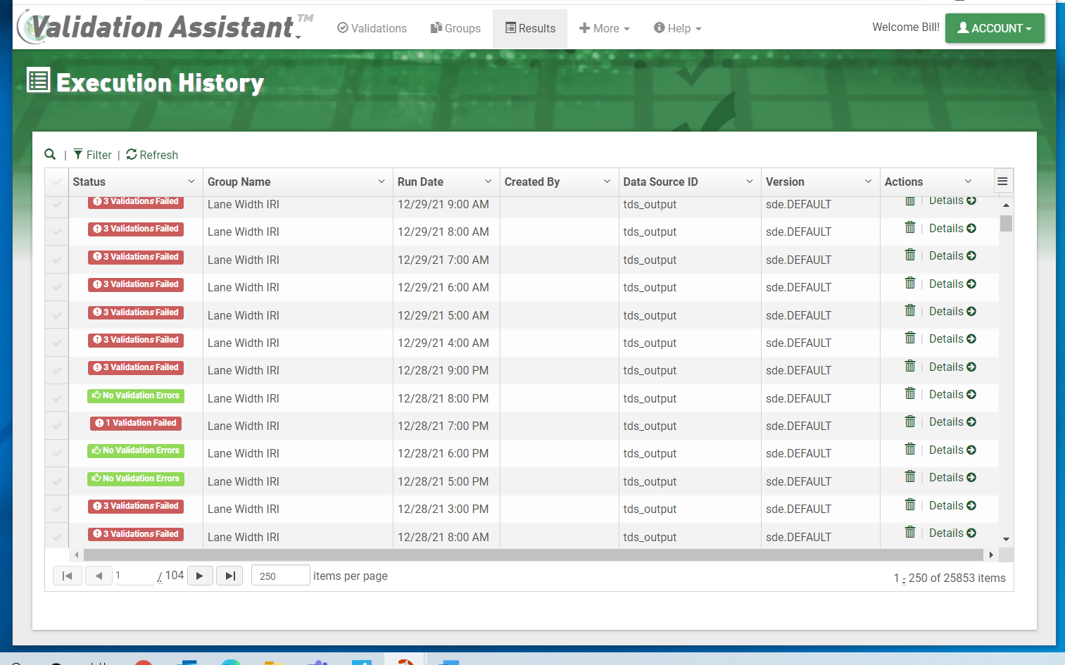 Validation Assistant screenshot